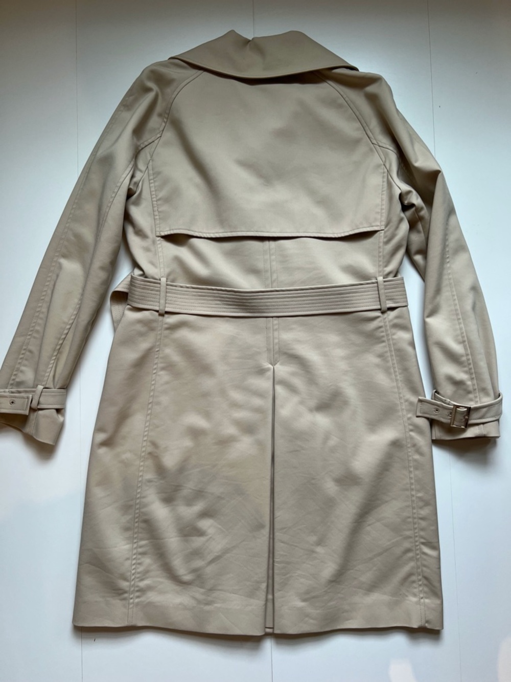 Calvin Klein Classic Belted Trench Coat, Beige, Size M - Picture 2 of 2
